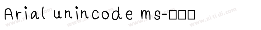Arial unincode ms字体转换